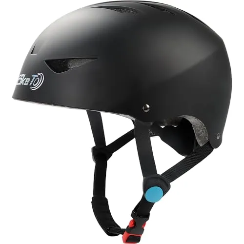 Besketo Skateboard Helmet, Lightweight Adjustable Skating Helmet, Breathable ABS Hard Shell Scooter Helmet for Multi, Sport Skateboarding Roller Skate BMX for Boys Girls Teens - Medium