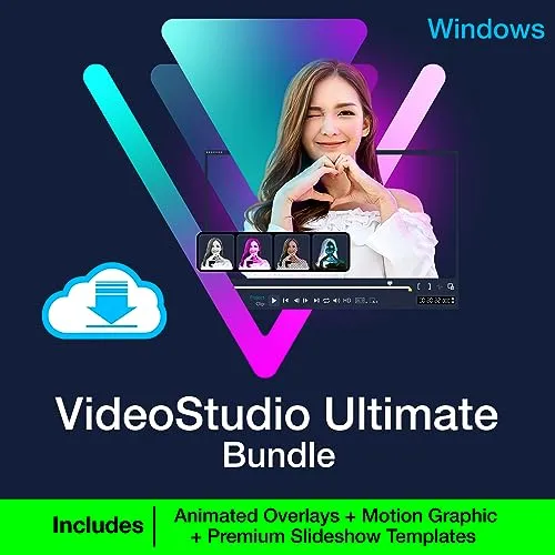 VideoStudio Ultimate Bundle 2023| Powerful Video Editing Software with Premium Effects Collection plus Animated Overlays, Motion Graphics, and Premium Templates [PC Download]
