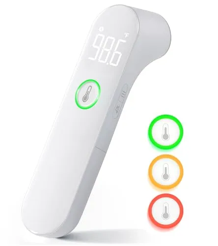 Thermometer for Adults and Kids, Fast Accurate Baby Thermometer with Fever Alarm & Mute Mode, FSA eligible, Lifetime Support -Take Quick Temperature Easily