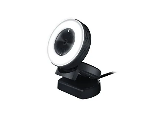 Razer Kiyo Streaming Webcam: 1080p 30 FPS / 720p 60 FPS - Ring Light w/Adjustable Brightness - Built-in Microphone - Advanced Autofocus
